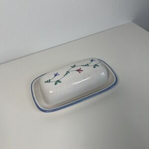 SAVOIR VIVRE PORTOFINO BLUE COVERED BUTTER DISH